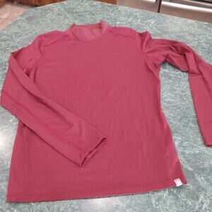 Womens Size Small Figs Merino Wool Blend Crew Neck Base Layer Long Sleeve Top